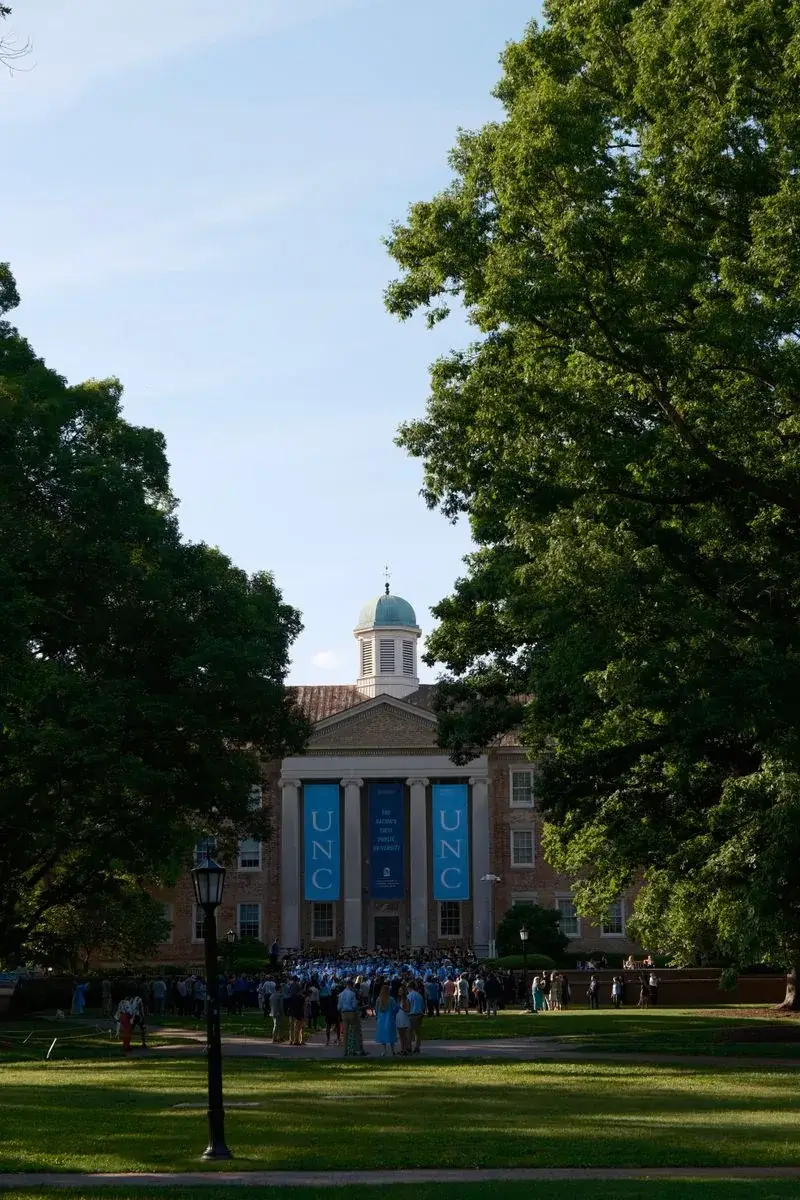 How long a college semester is with a historic university building