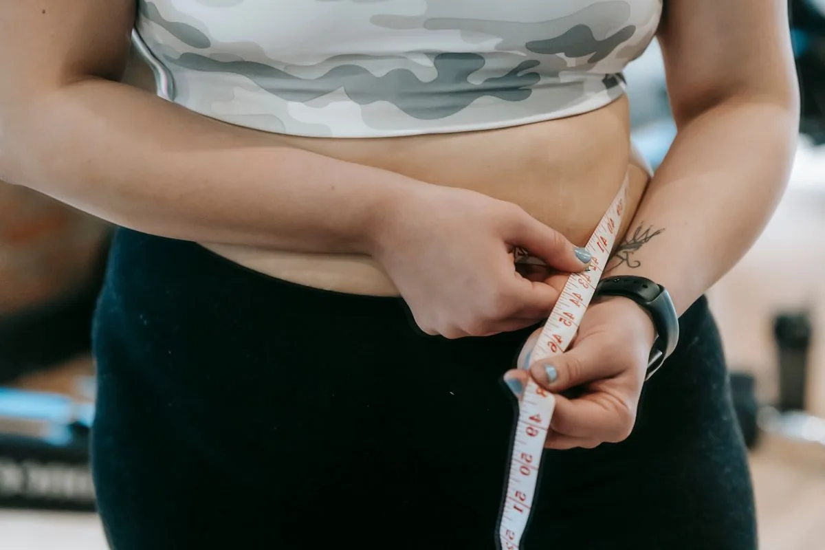 Close view of tape measuring for how to measure inseam accuracy